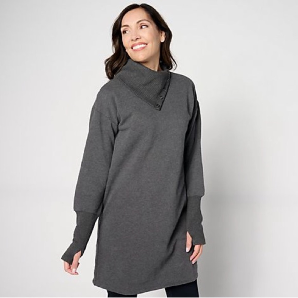 Studio Park | Regular Sweatshirt Dress in Charcoal Grey
